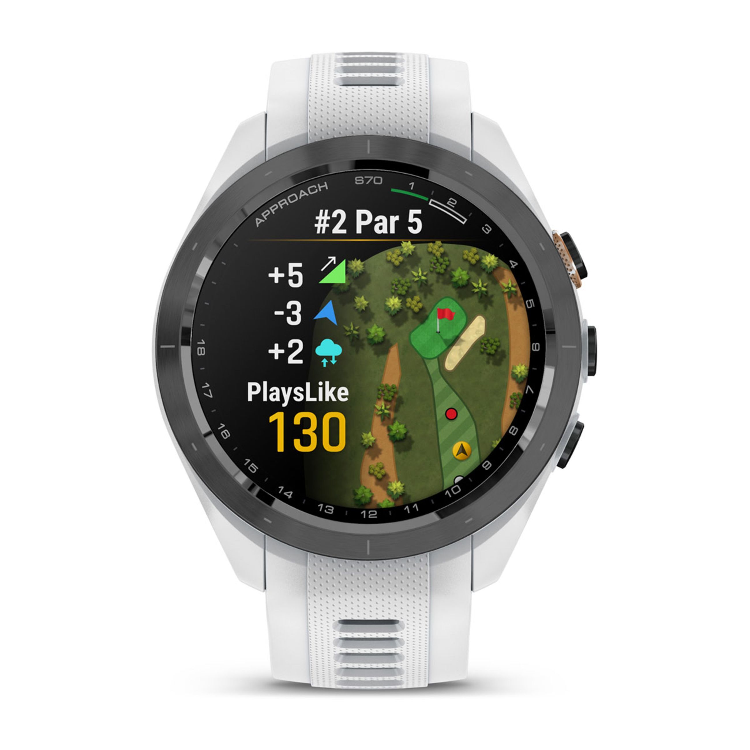 Alternative view of Approach S70 - 47 Mm - Black/Peach Ceramic Bezel With White Silicone Band